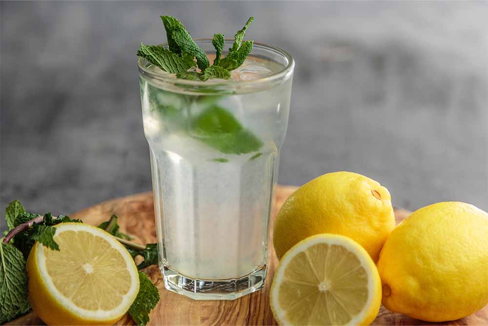 Water with lime and pepper
